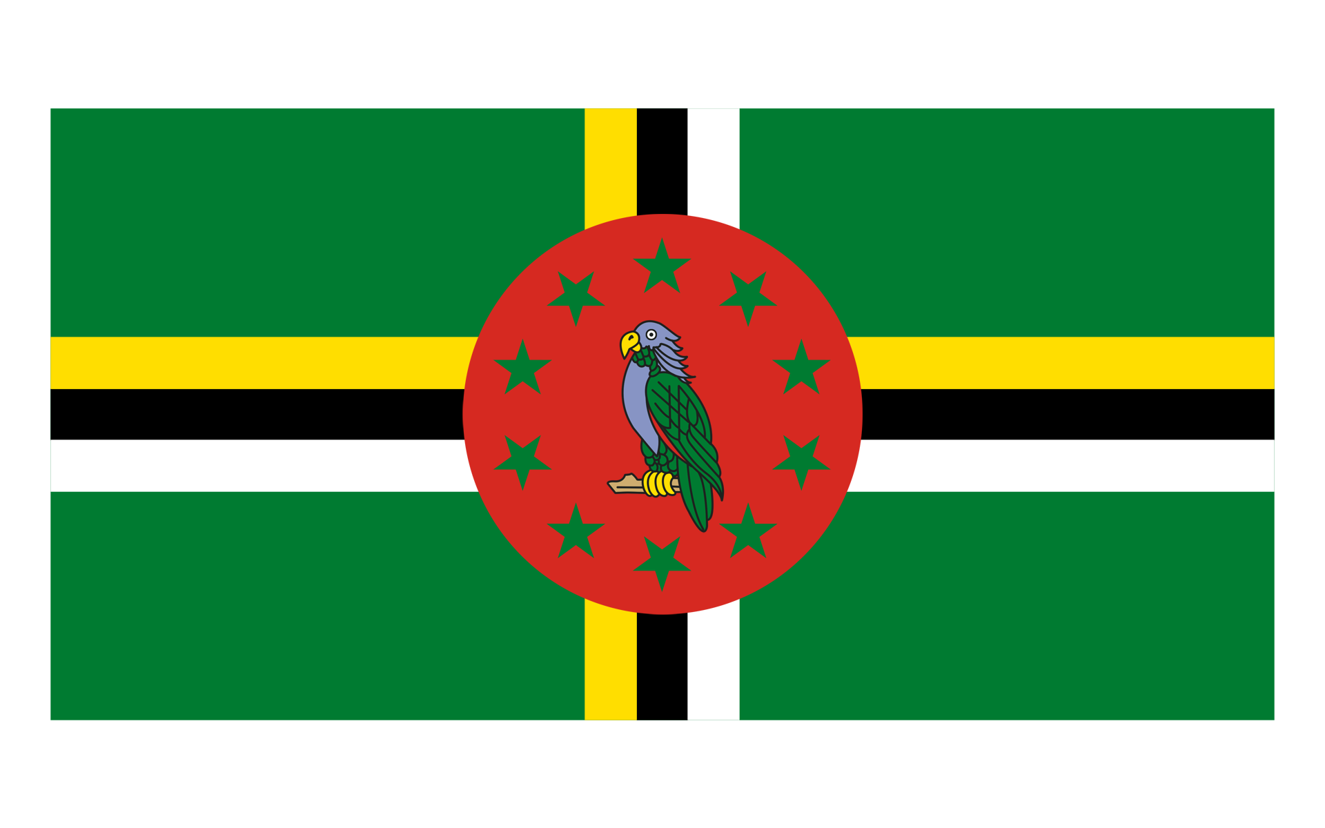 Drawing The Dominica Flag Not Dominican Using Python Turtle