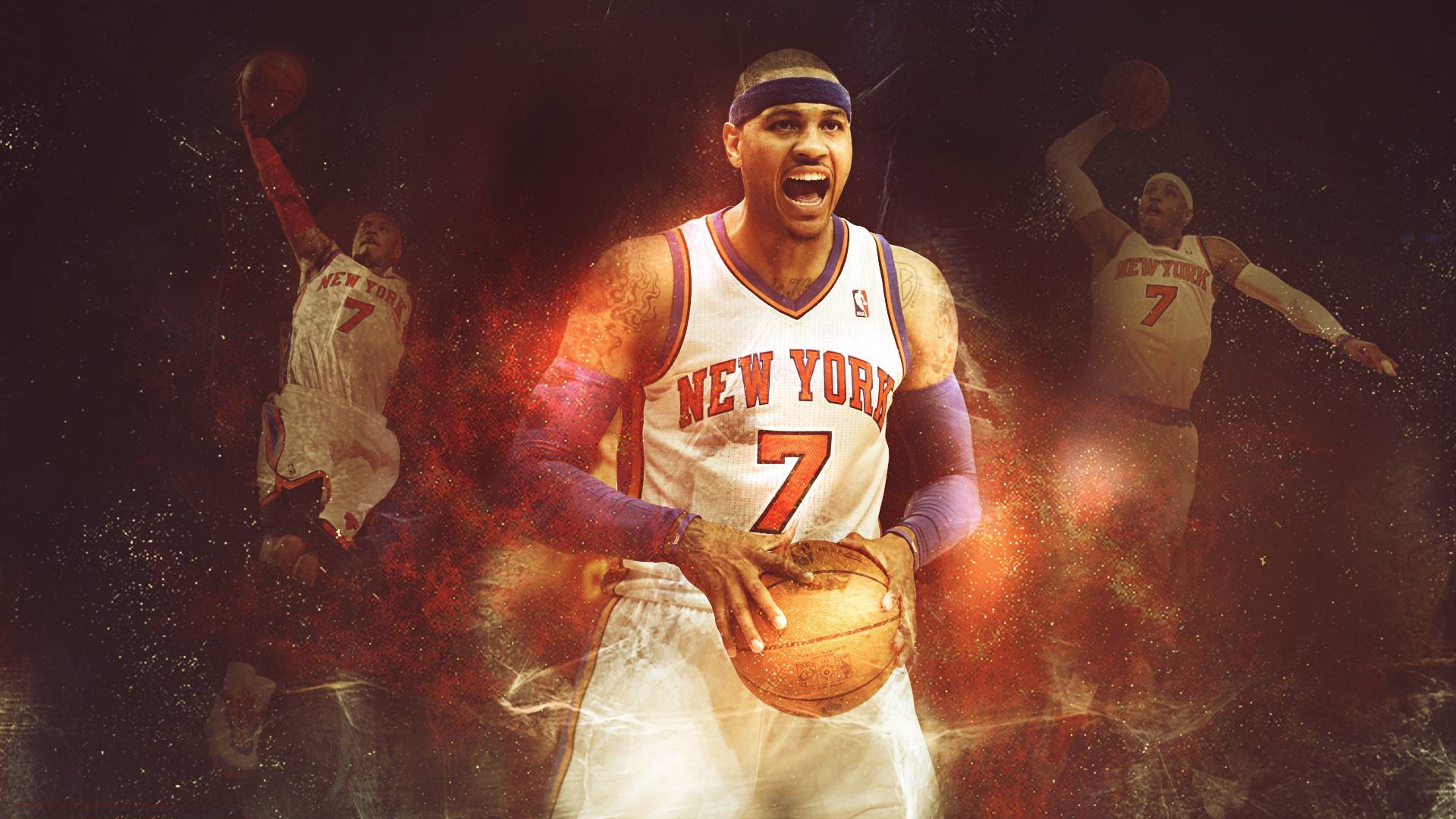 HD Carmelo Anthony New York Knicks Background