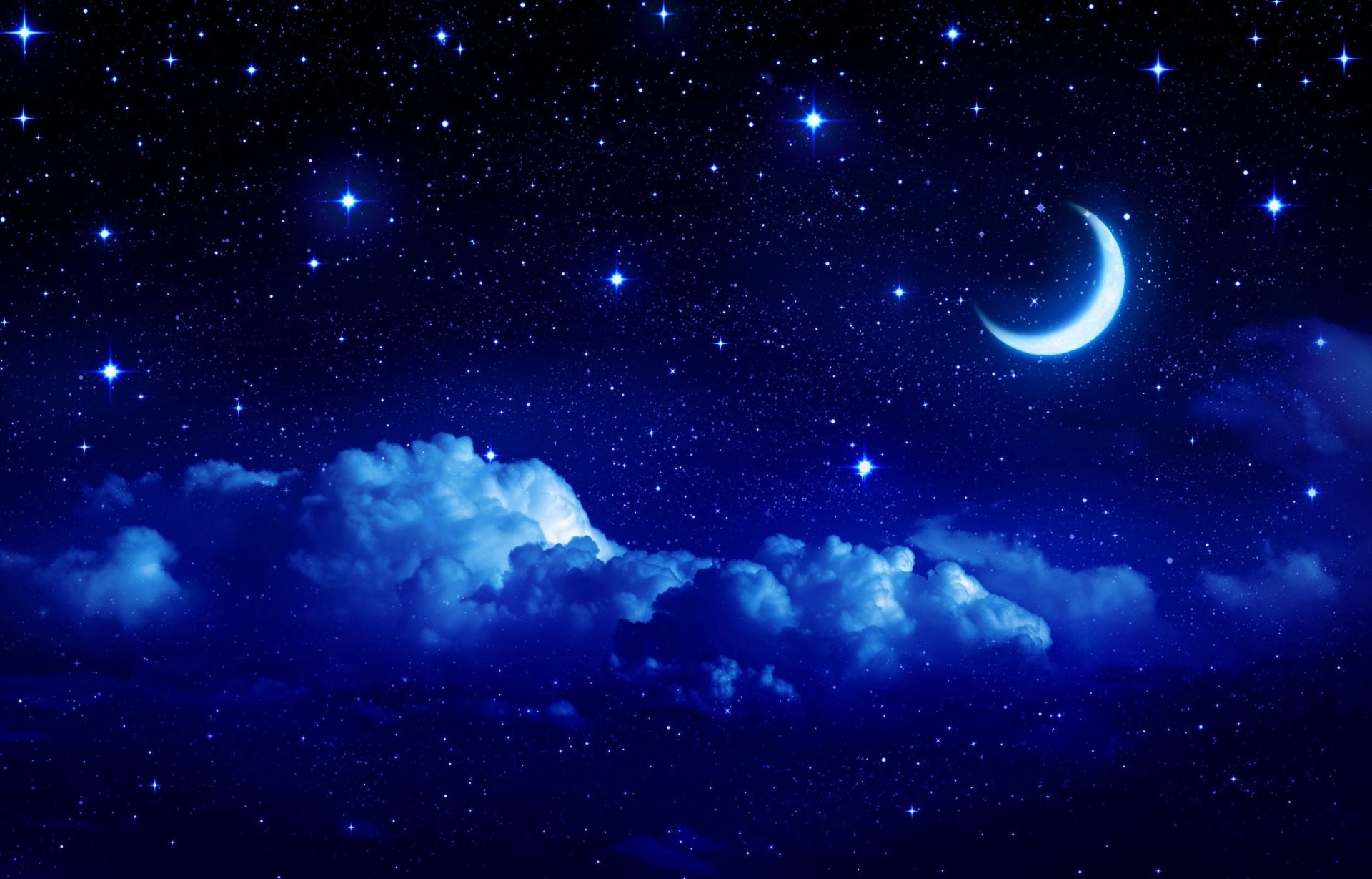 Wallpaper Of Stars And Moon
