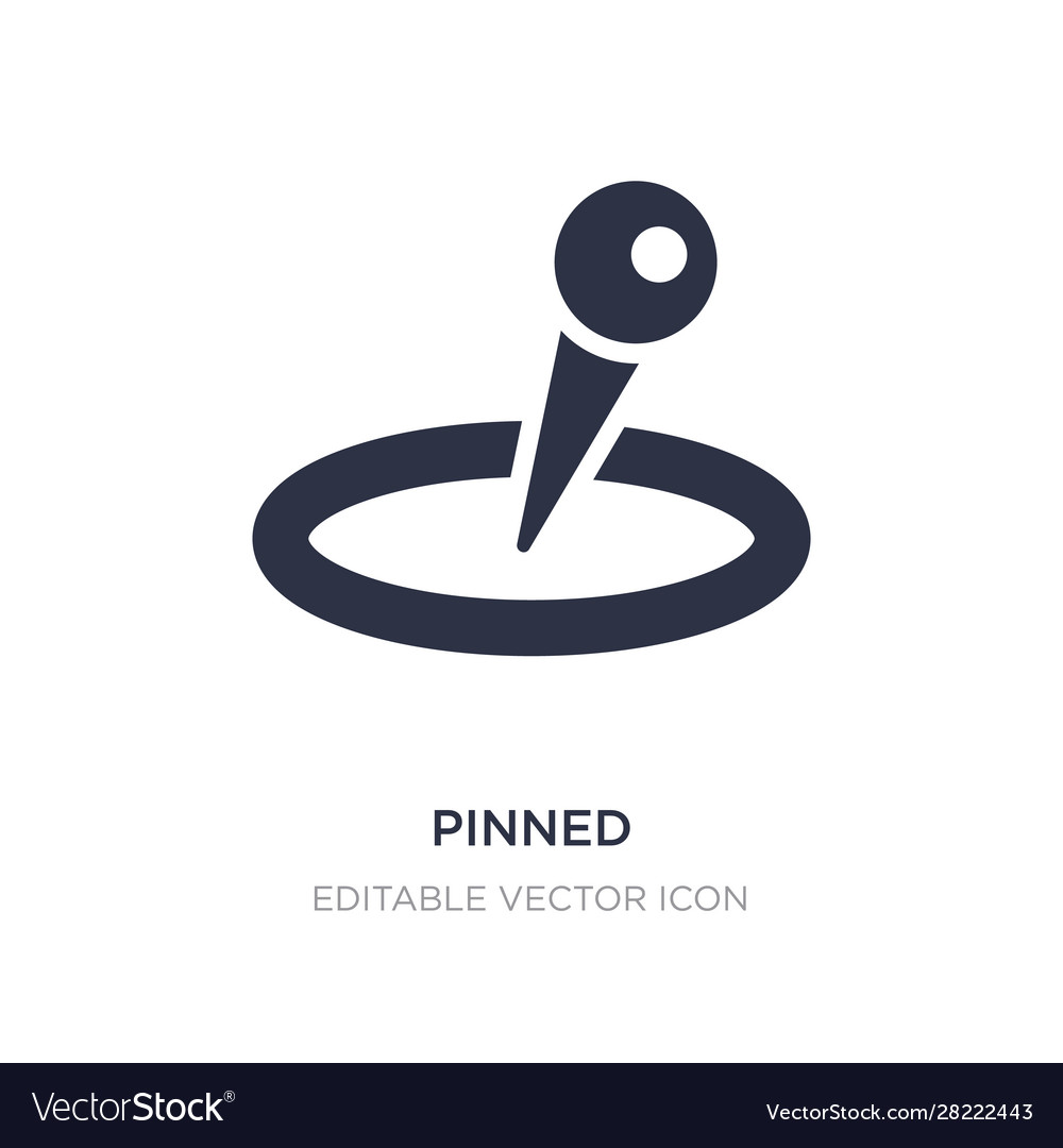 Pinned icon on white background simple element Vector Image