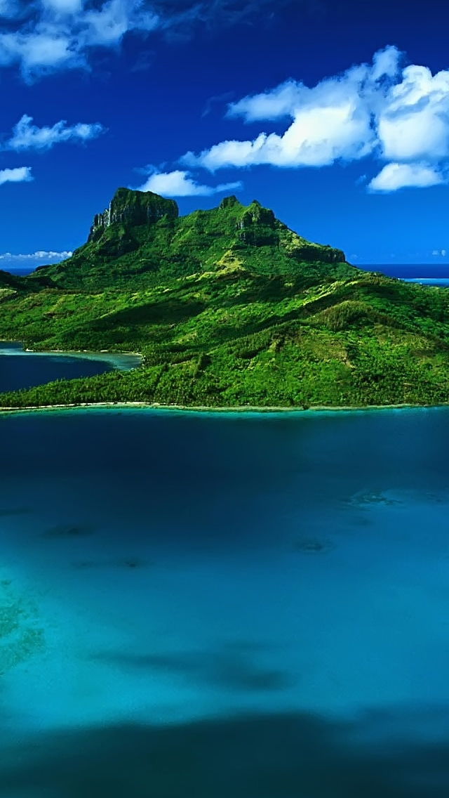 Beautiful Green Island iPhone se Wallpaper Download iPhone