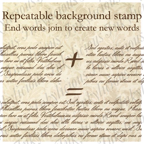 French Script Repeatable Background Stamp Stamps All