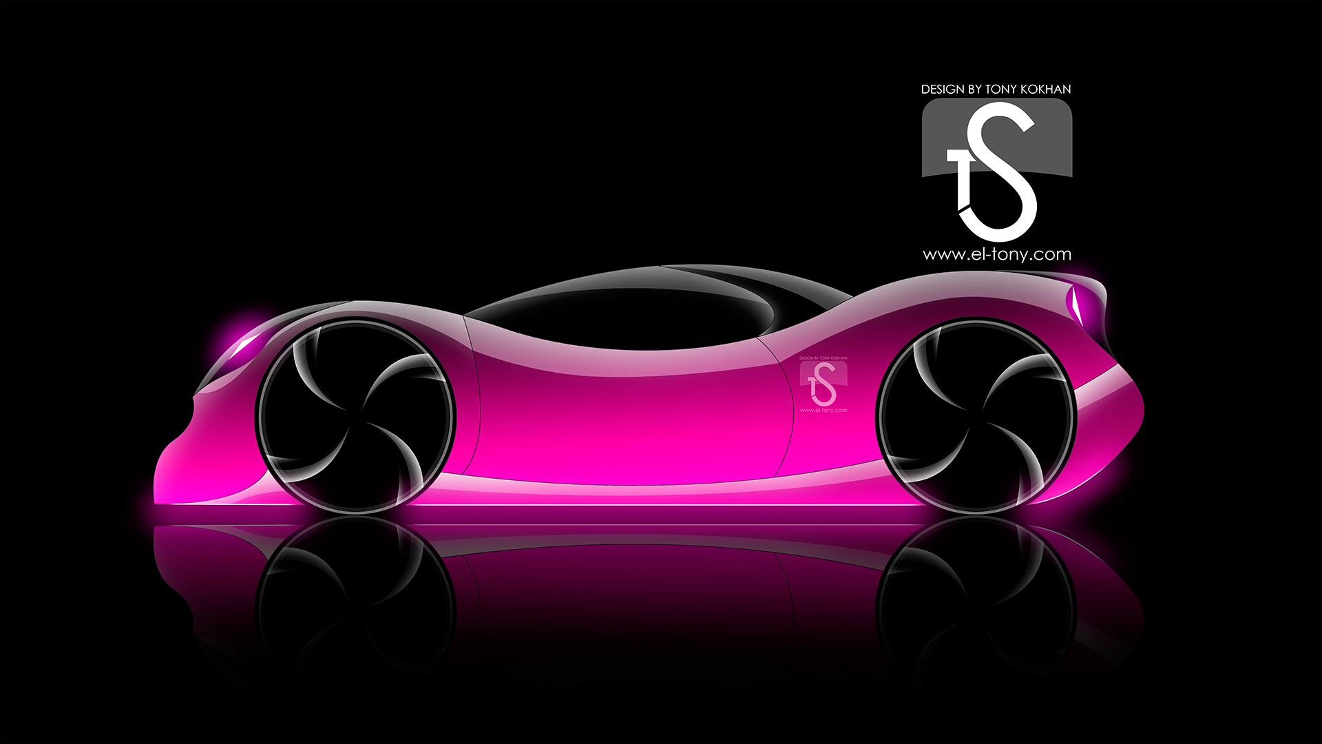 Ts Car Pink Neon Photoshop HD Wallpaper Design By Tony
