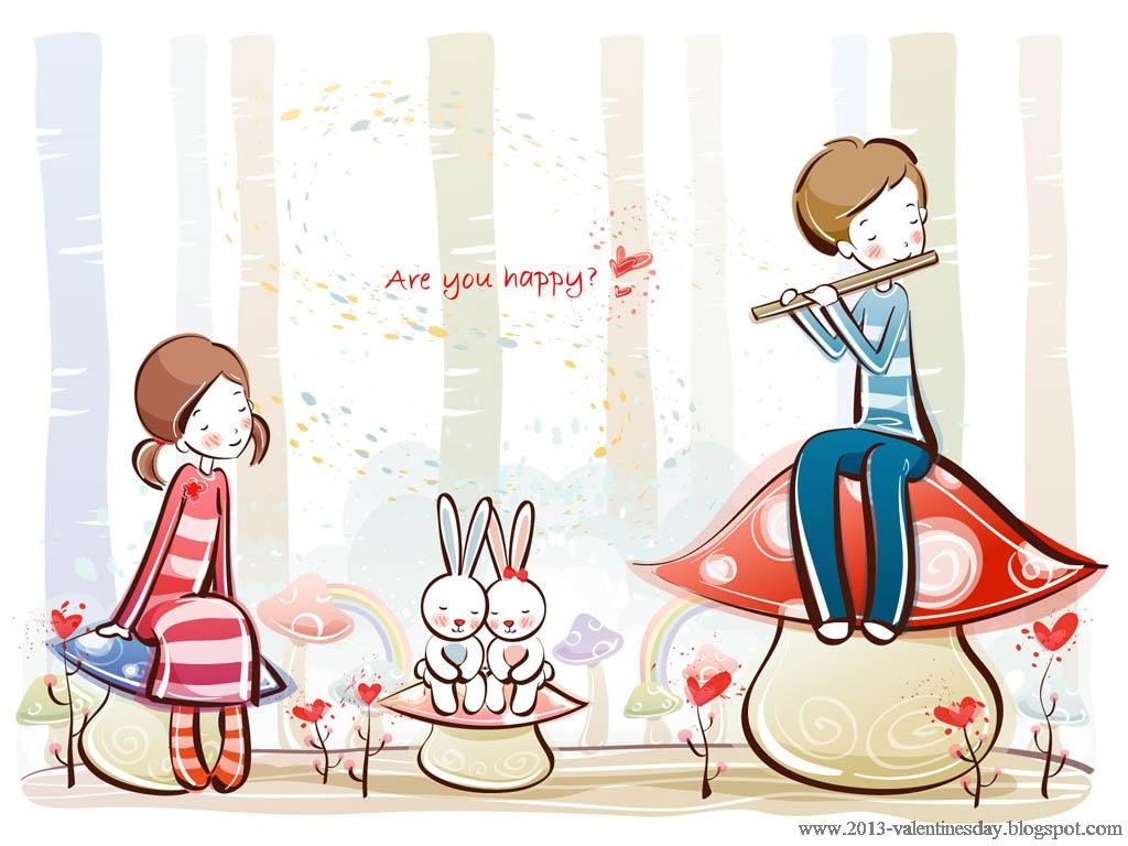 cute and sweet cartoon couple HD wallpapers 1080px