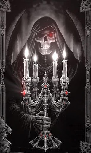 Reaper Skull Wallpaper Evil Glowing Grim Live
