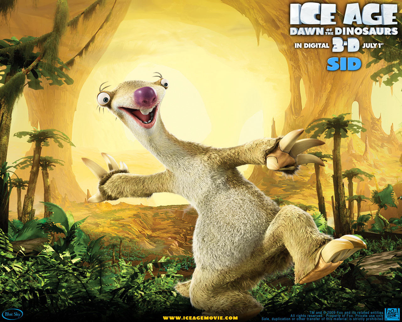 Ice Age Iii Sid S Background Wallpaper