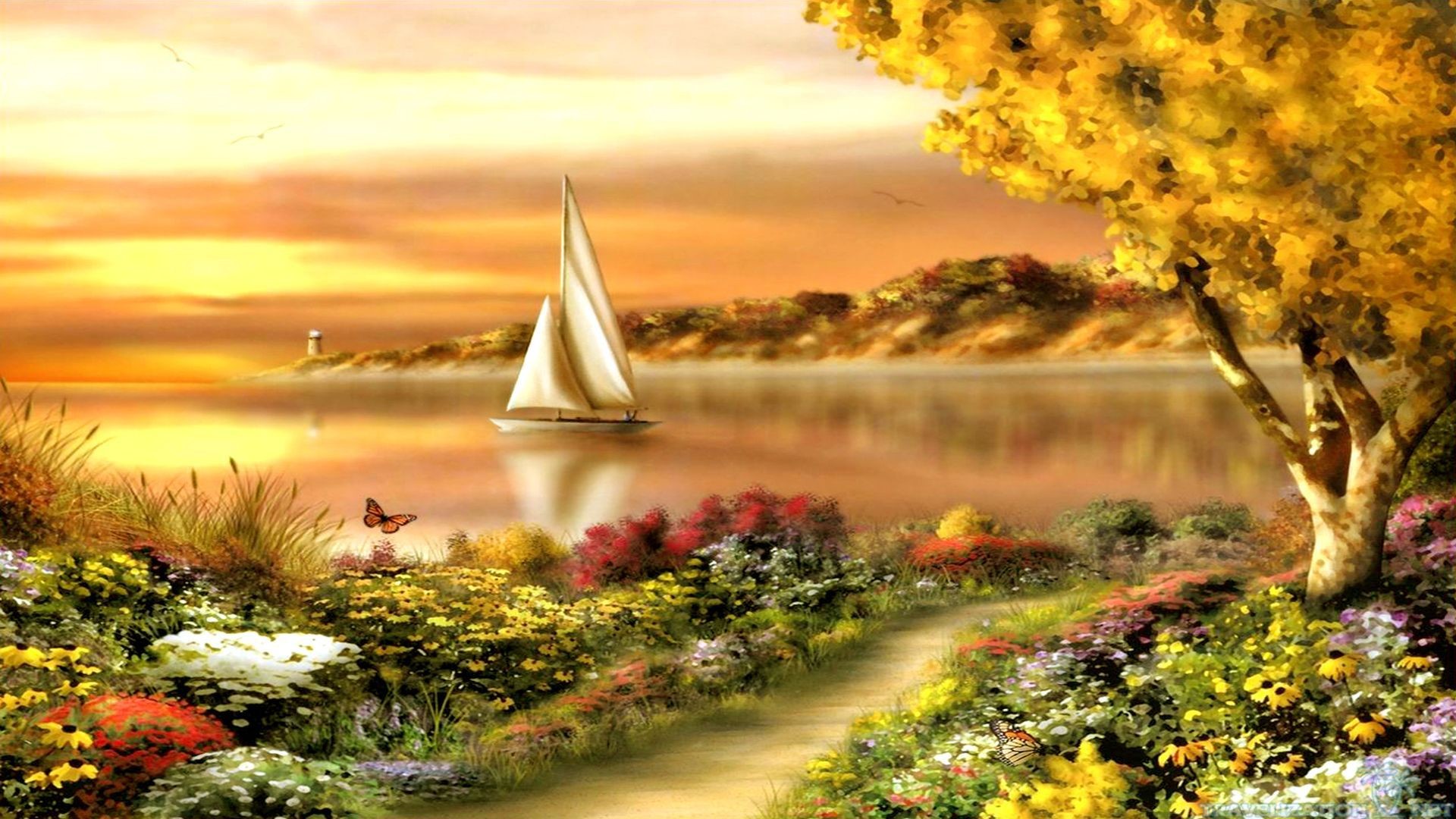Summer Beach Scenes Wallpaper