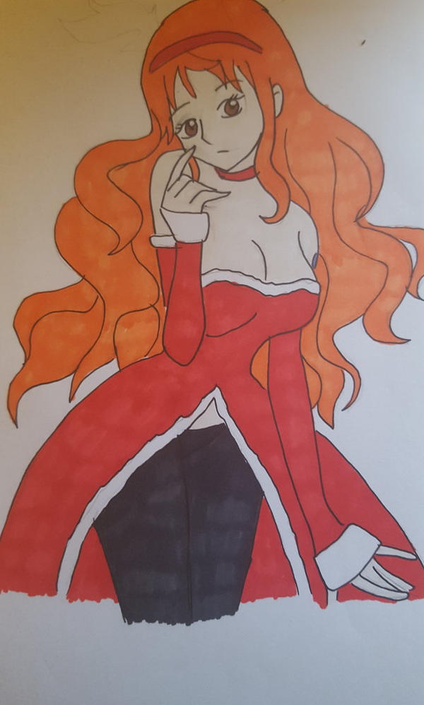 One Piece Christmas Nami By Girlmage D9l59f9 Full Wallpaper