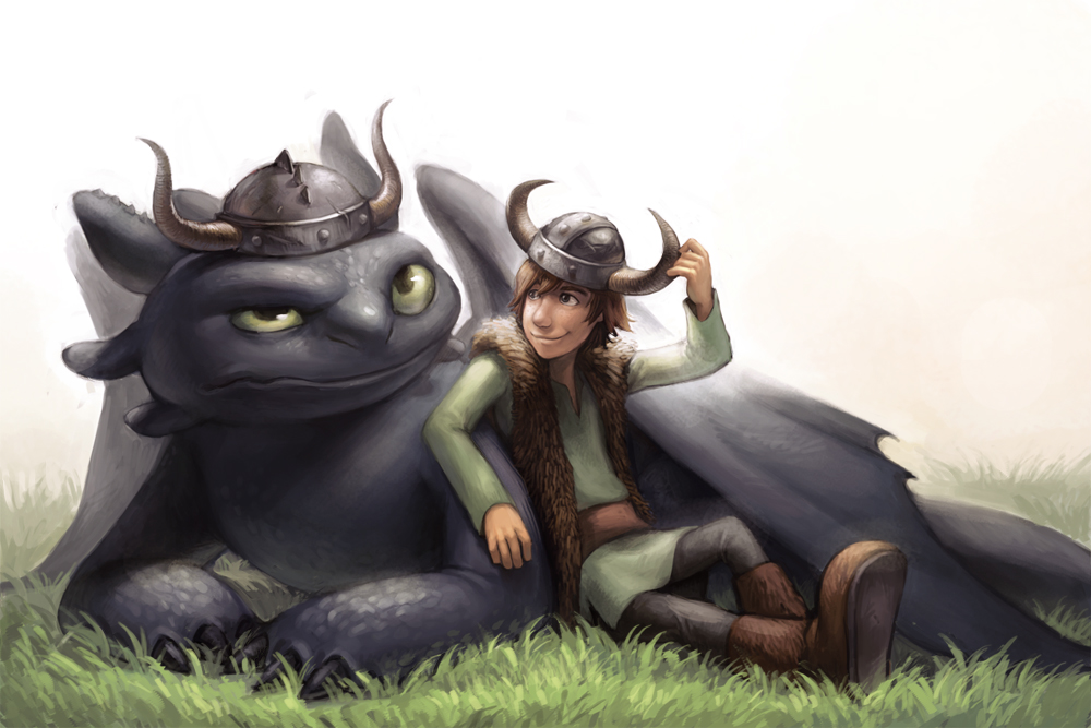 Toothless and Hiccup by Scyao 1000x667. 