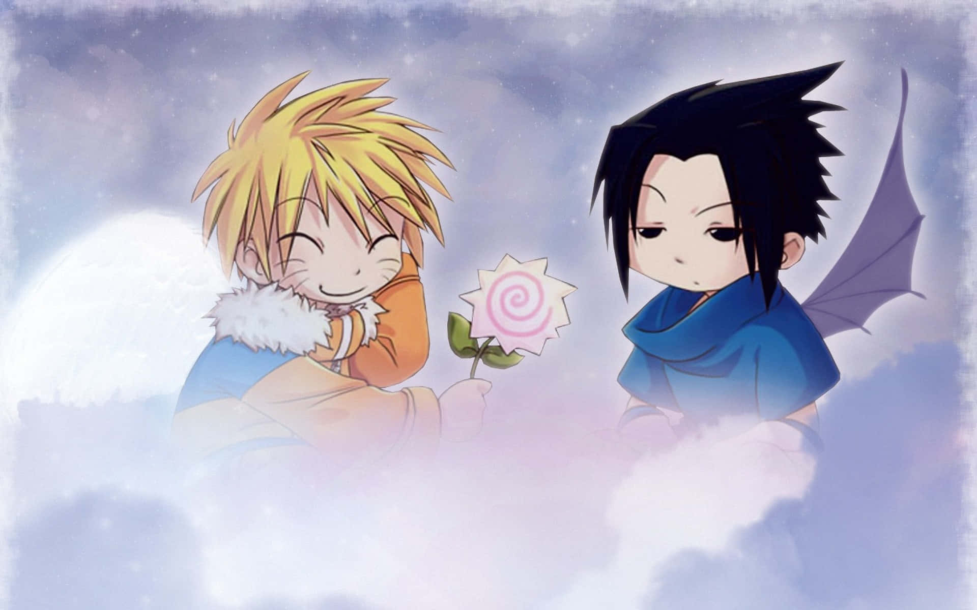 Cute Sasuke Ready To Battle Wallpaper
