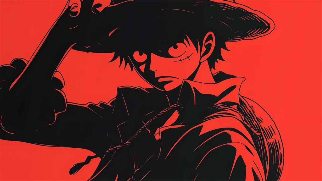 One Piece Manga Style Luffy Black And White Wallpaper Pc 4k