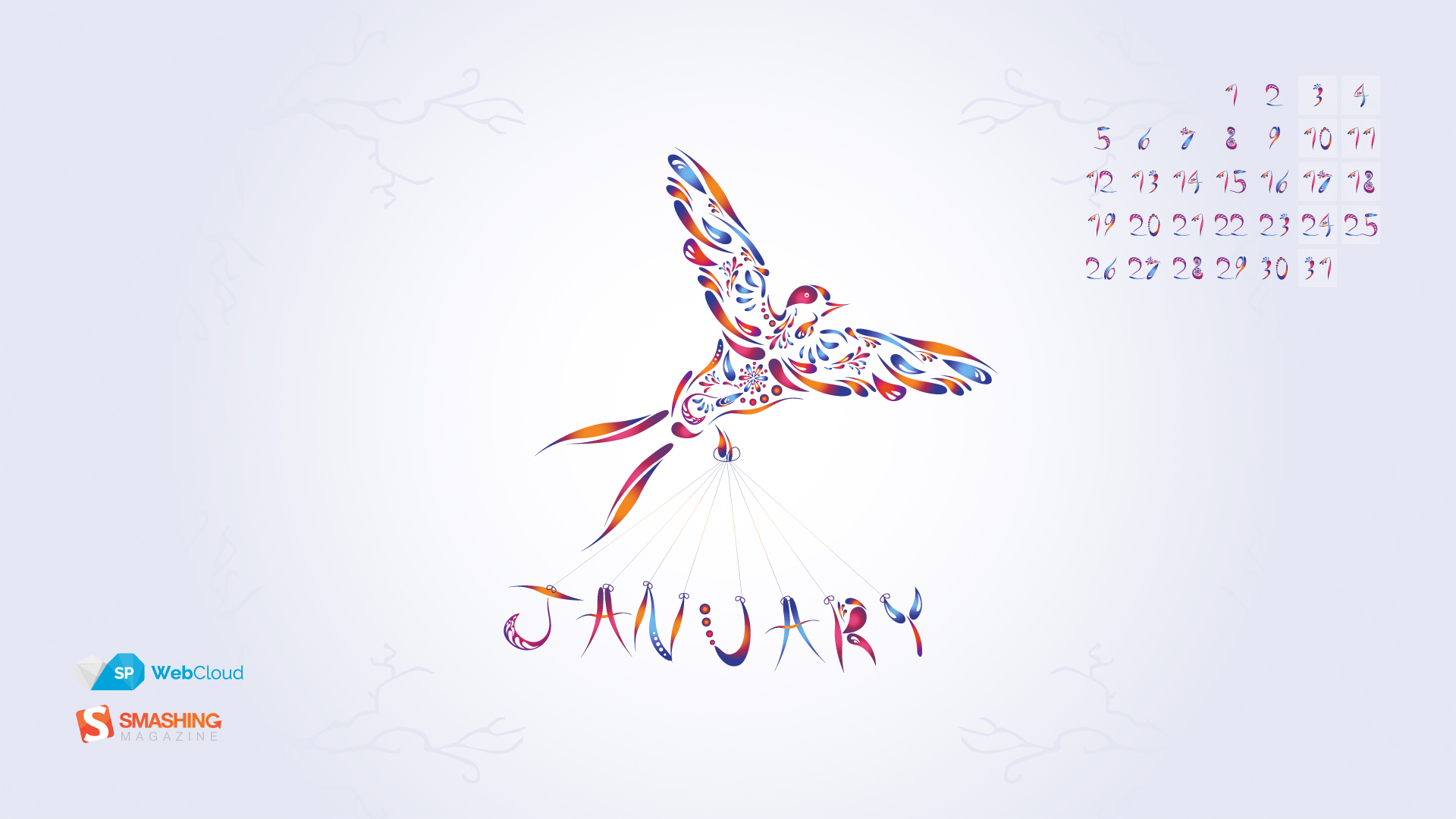 Desktop Wallpaper Calendar Ianuarie