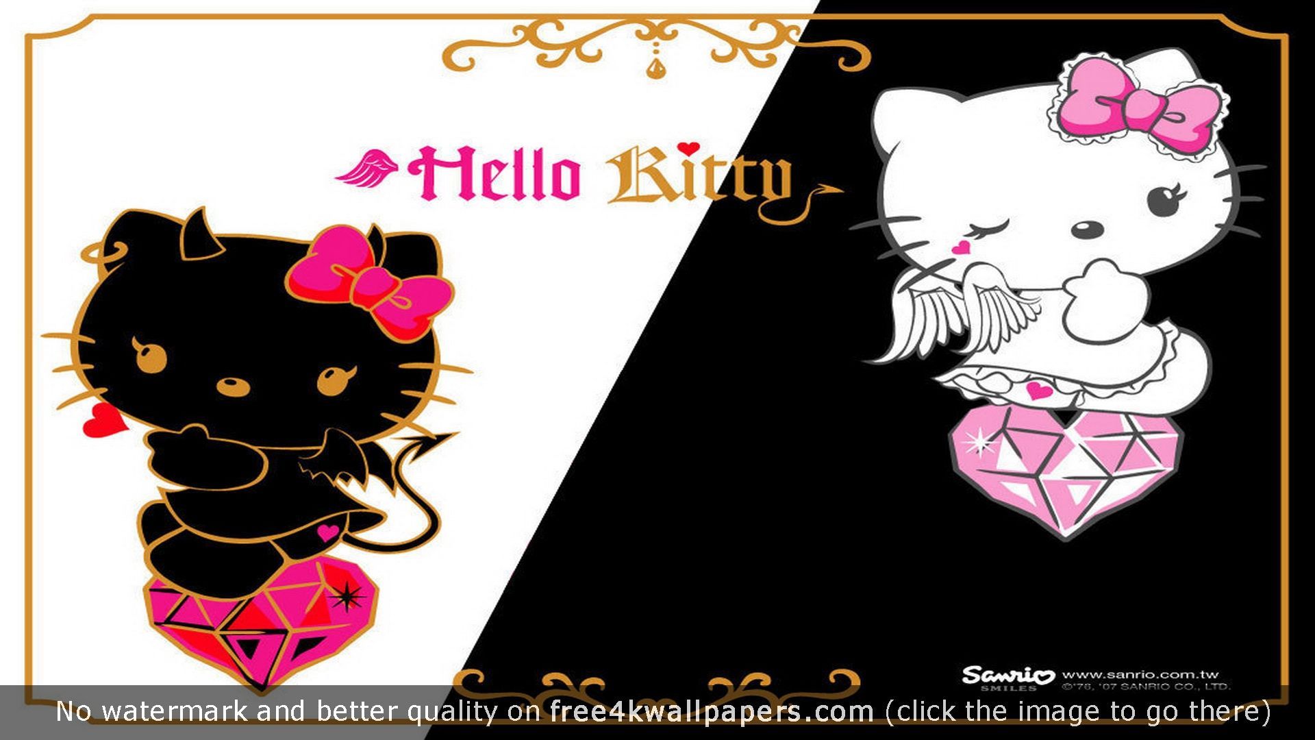 Hello Kitty Angel And Devil HD Wallpaper For Your Pc Mac Or Mobile