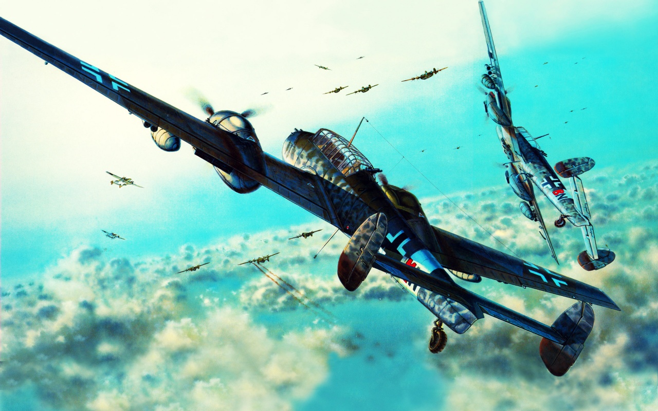 Wwii Aircraft In Mission HD Wallpaper Widescreen