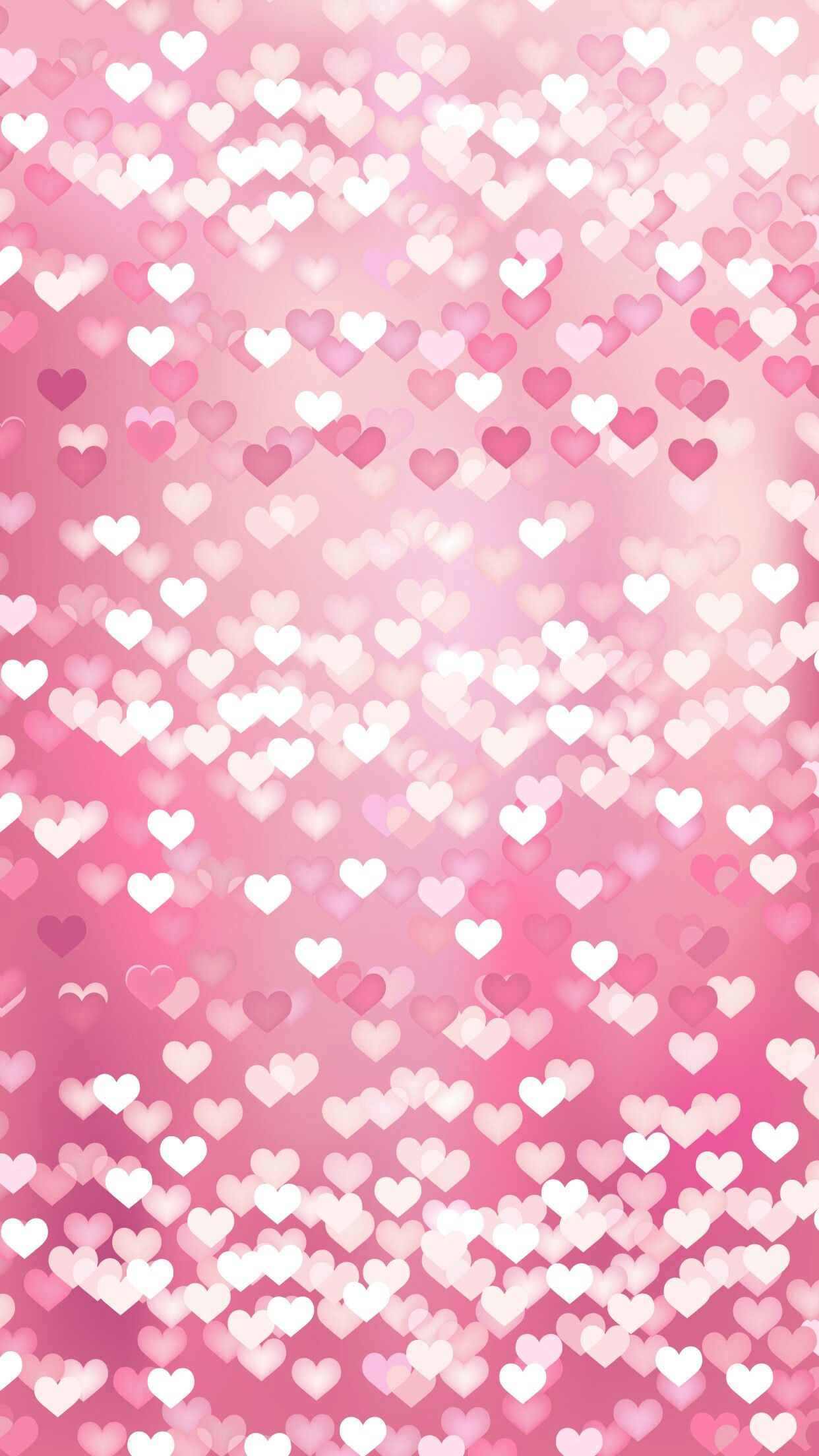 Pink Hearts Wallpaper Background iPhone Girly