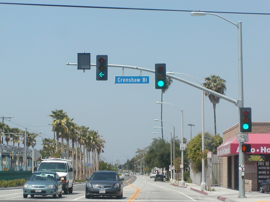 Westbound Exposition Boulevard Approaches Crosses And Pro