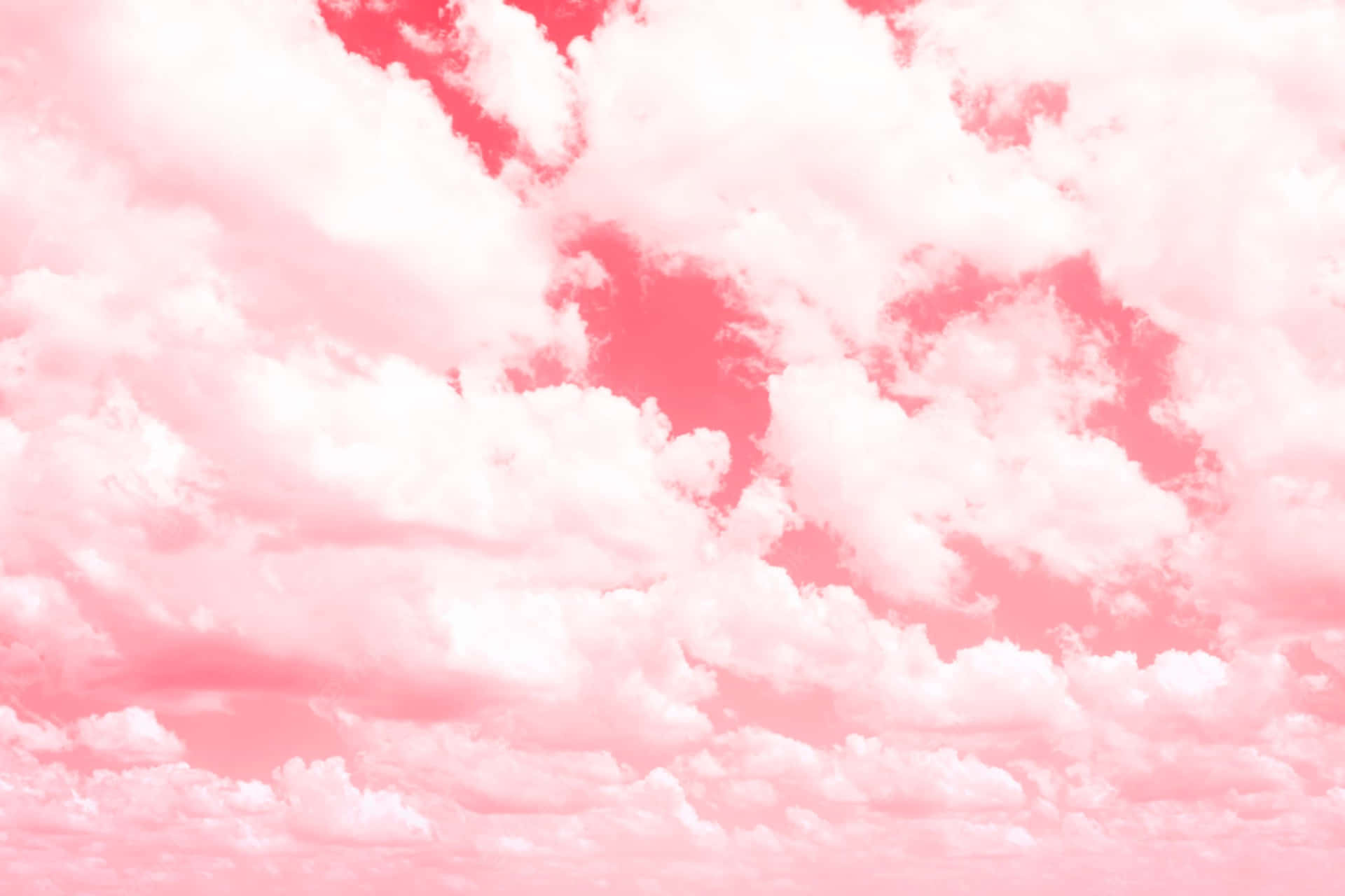 Pink And Blue Clouds Wallpaper