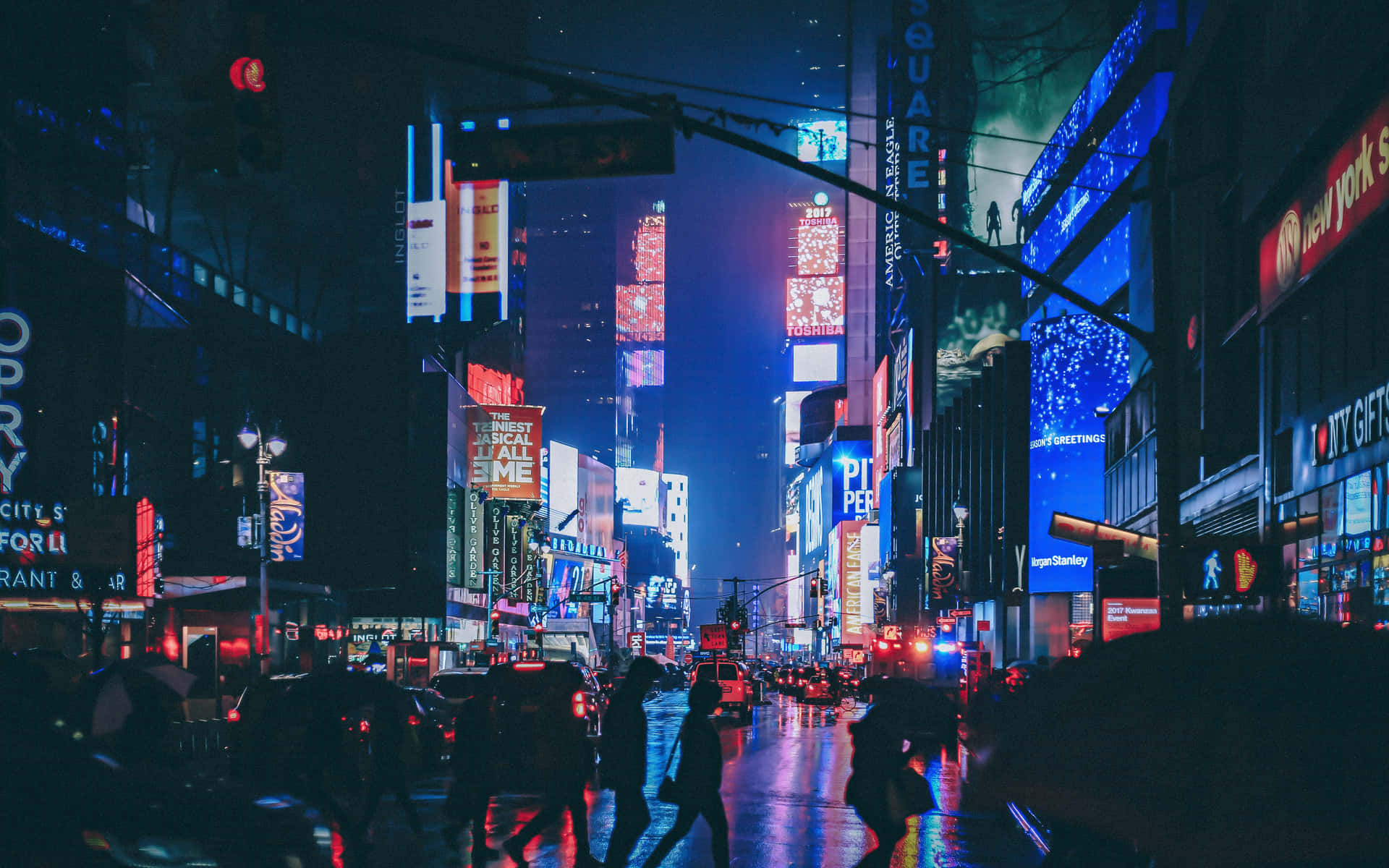 Exploring The Neon City An Aesthetic Adventure Wallpaper