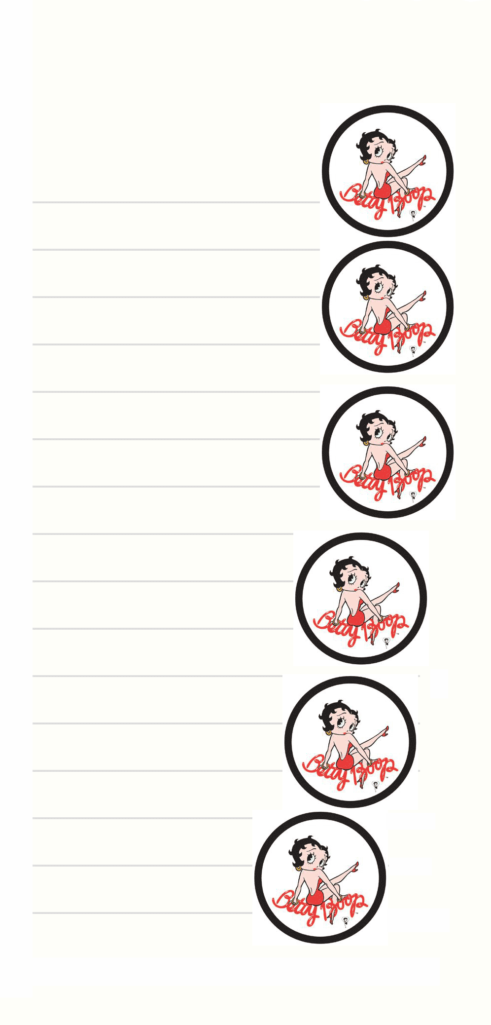 Printable Betty Boop Stationary Stationery