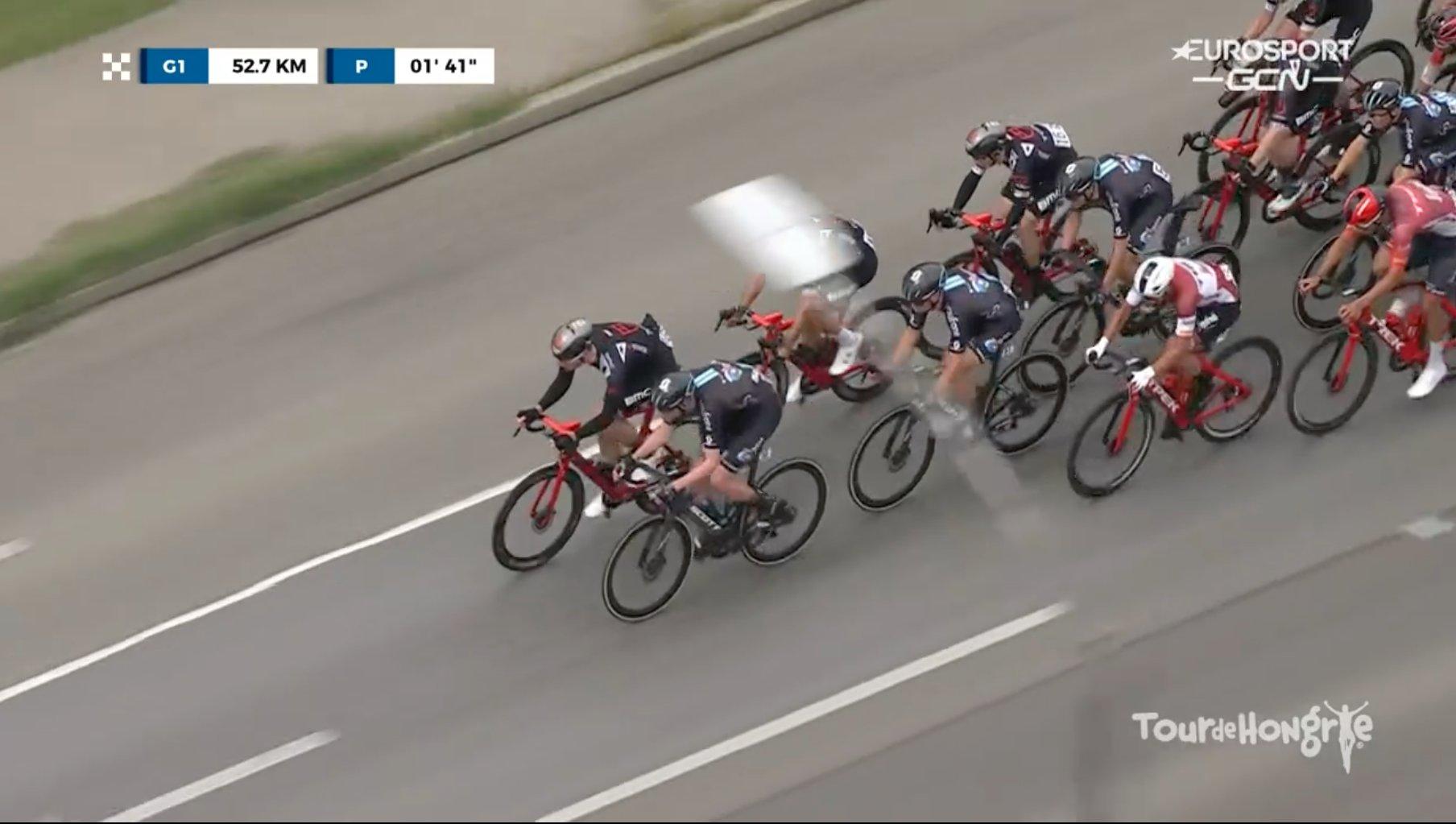 Team DSM on With a little more than 50km to go at