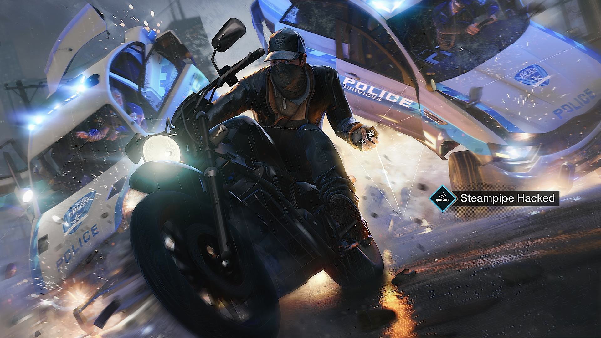 Watch Dogs Video Game Aiden Pearce Smartphone Steampipe Hacked Police