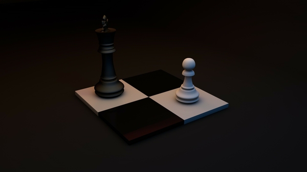 White Black Chess King Project Pieces Floor