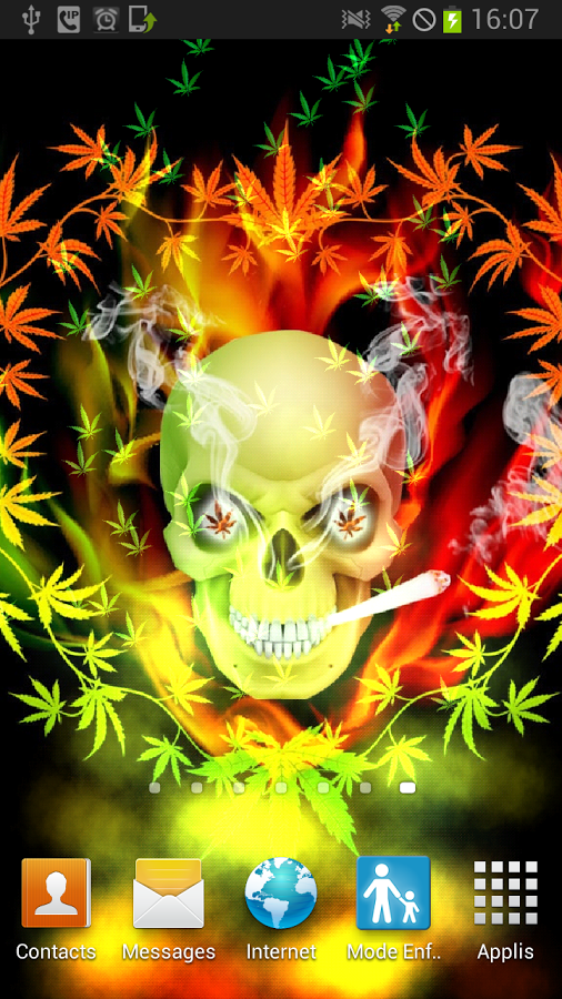Skull Smoke Weed Parallax Lwp Android Apps On Google Play