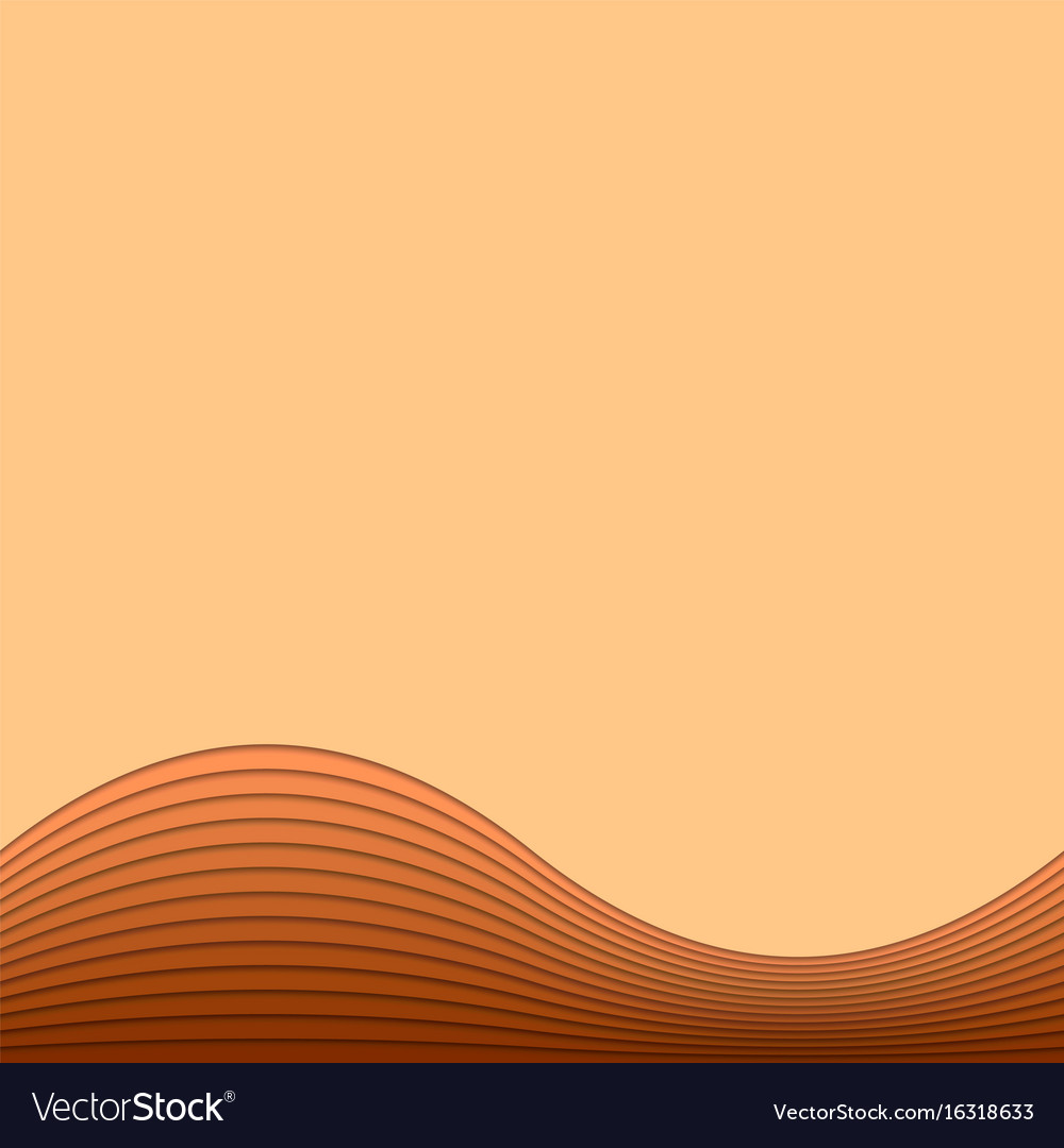 Brown Wavy Background From Layer Stripes Vector Image