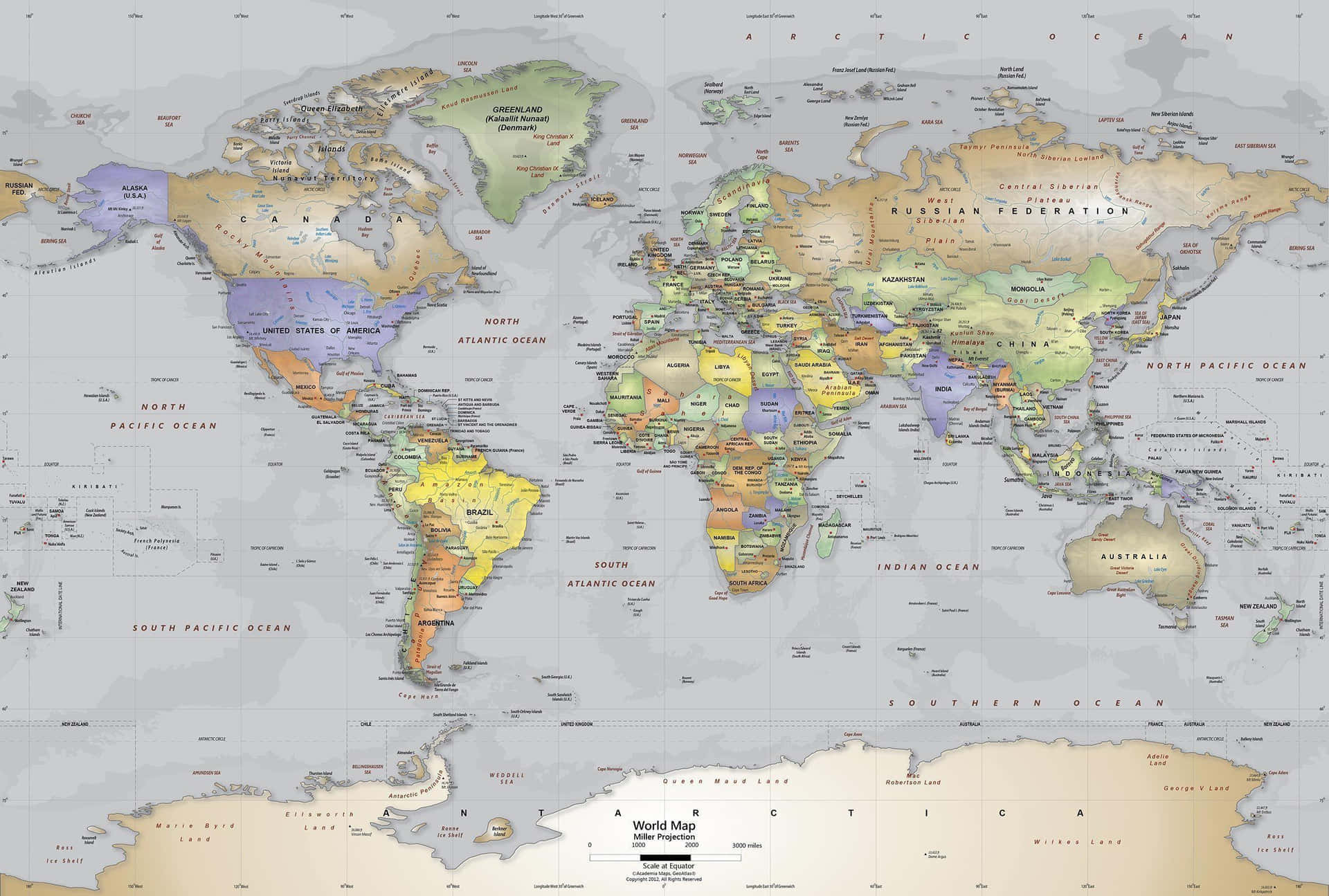 World Map Aesthetic Wallpaper