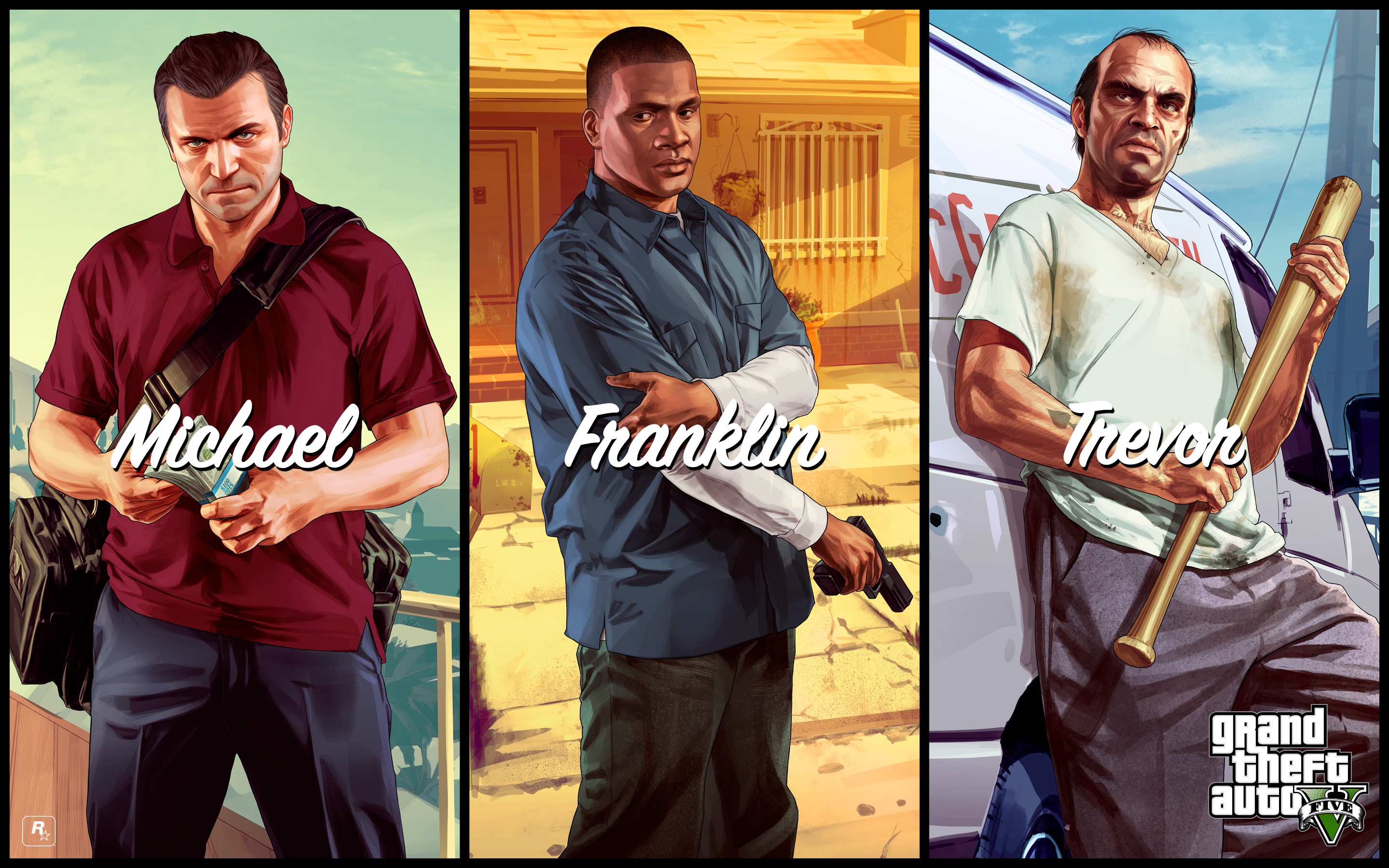 Gta Michael Franklin Trevor HD Wallpaper Full Size