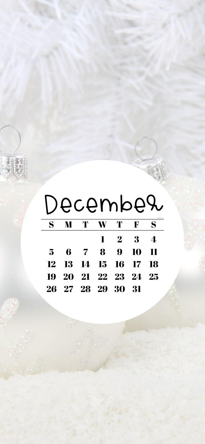 December Calendar Wallpaper Cute iPhone Background
