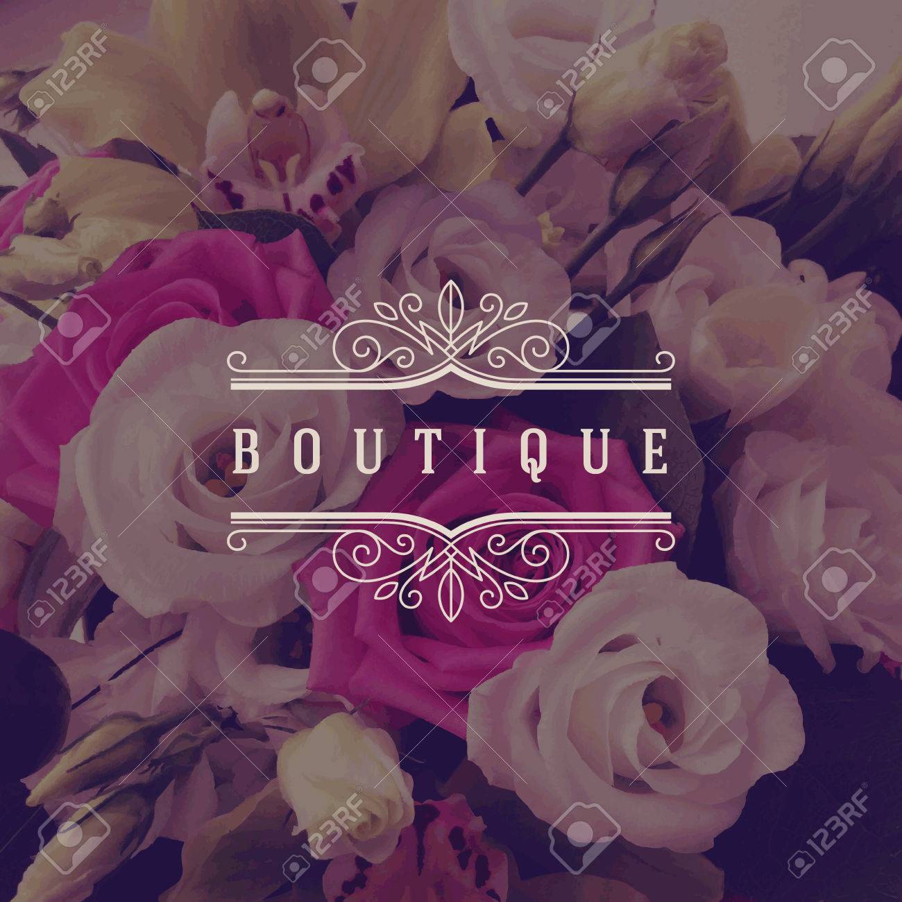 Vector Illustration Boutique Template With Flourishes