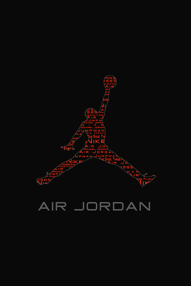 FREEIOS7 air jordan logo   parallax HD iPhone iPad wallpaper 640x960