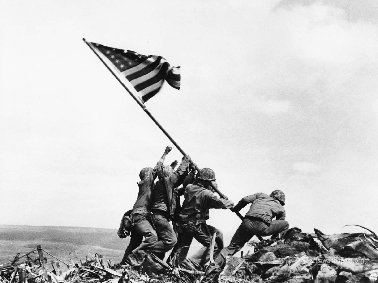 Flag Raising On Iwo Jima Wallpaper Photography Joe Rosenthal Photo