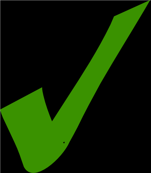 Green Check Mark With Black Background Clip Art At Clker Vector