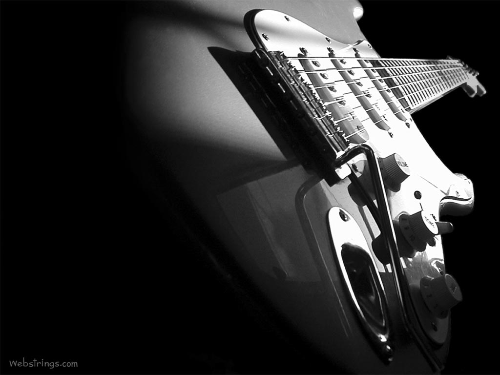 Fender Stratocaster Black And White Wallpaper HD Desktop