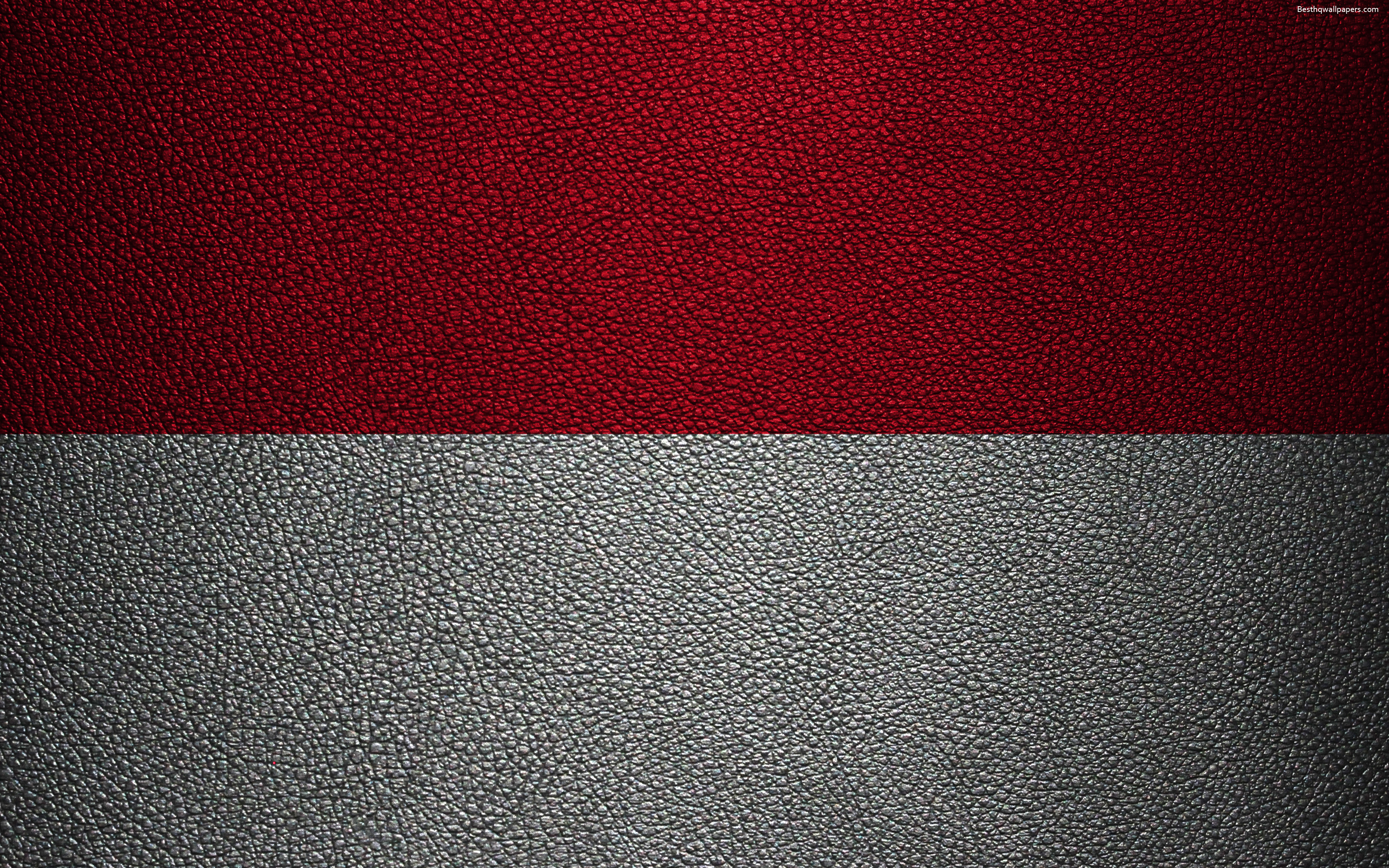 Wallpaper Flag Of Indonesia 4k Leather Texture