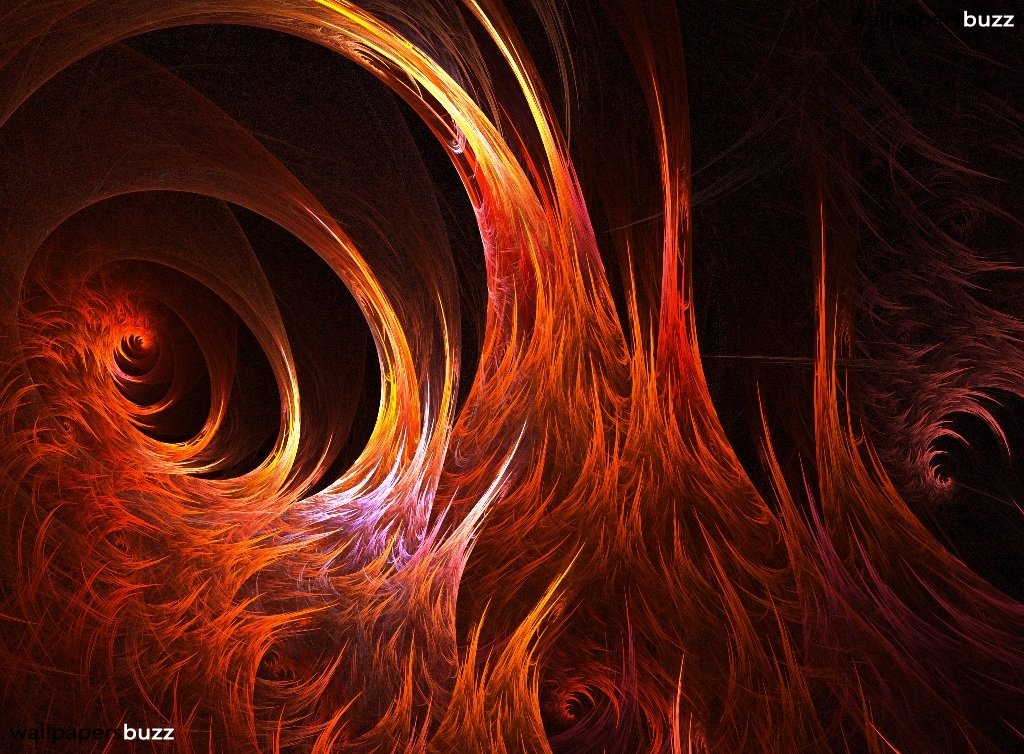 Red Gold Fire Abstract HD Wallpaper