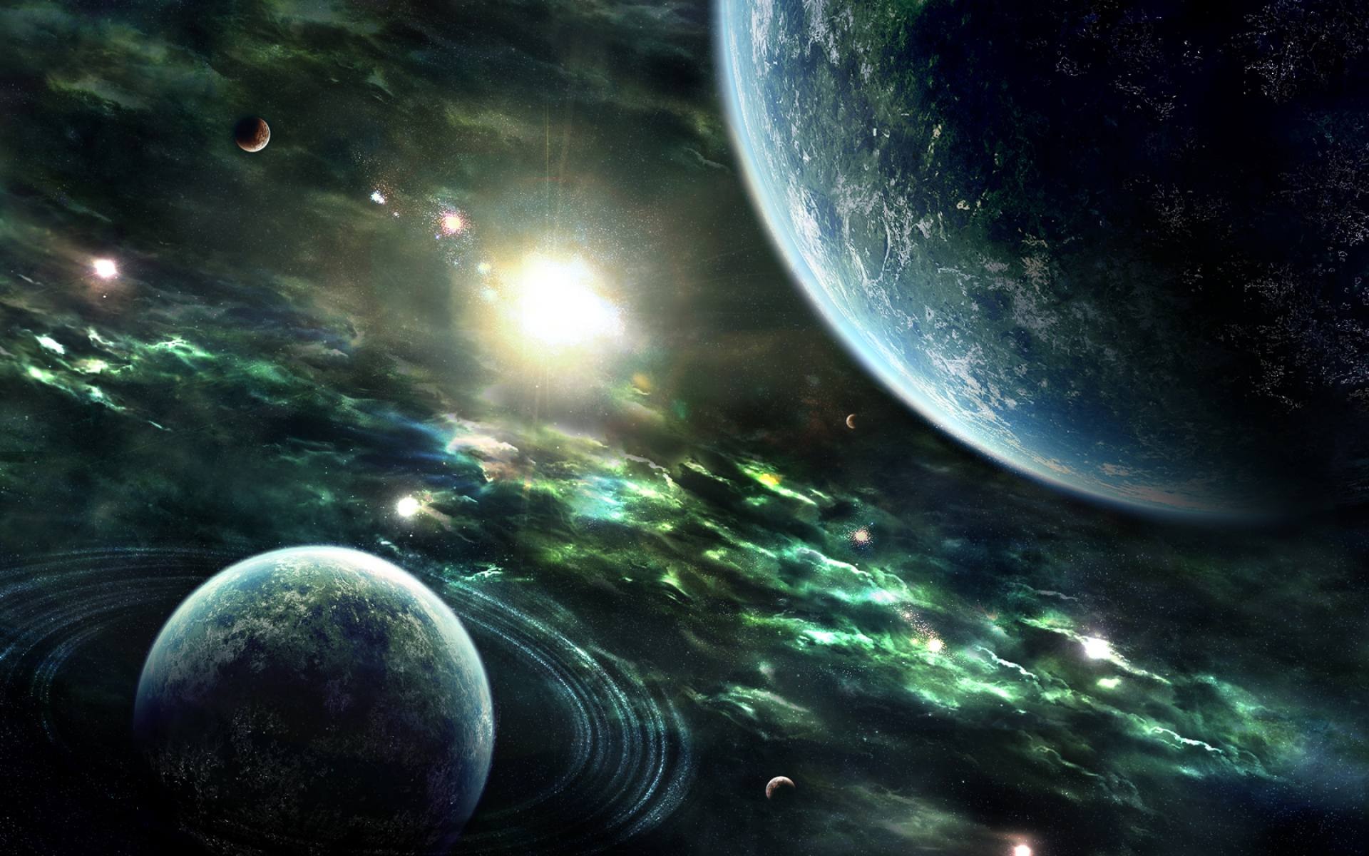 Sci Fi Planets desktop wallpaper