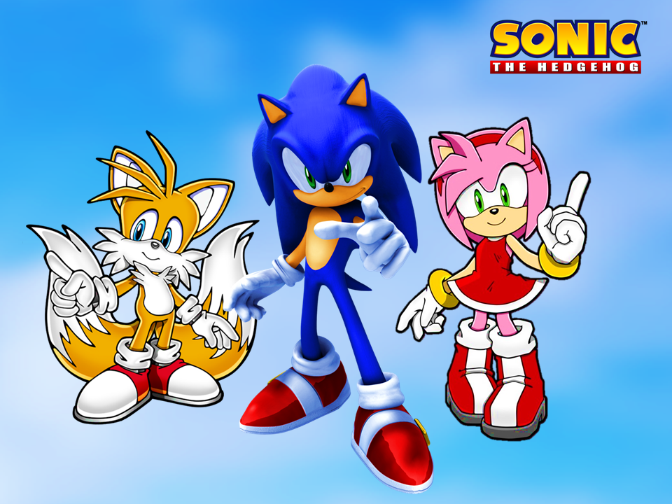 Sonic Tails And Amy Version Wallpaper By