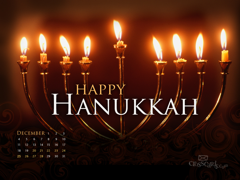 Happy Hanukkah Desktop Calendar Monthly Calendars Wallpaper