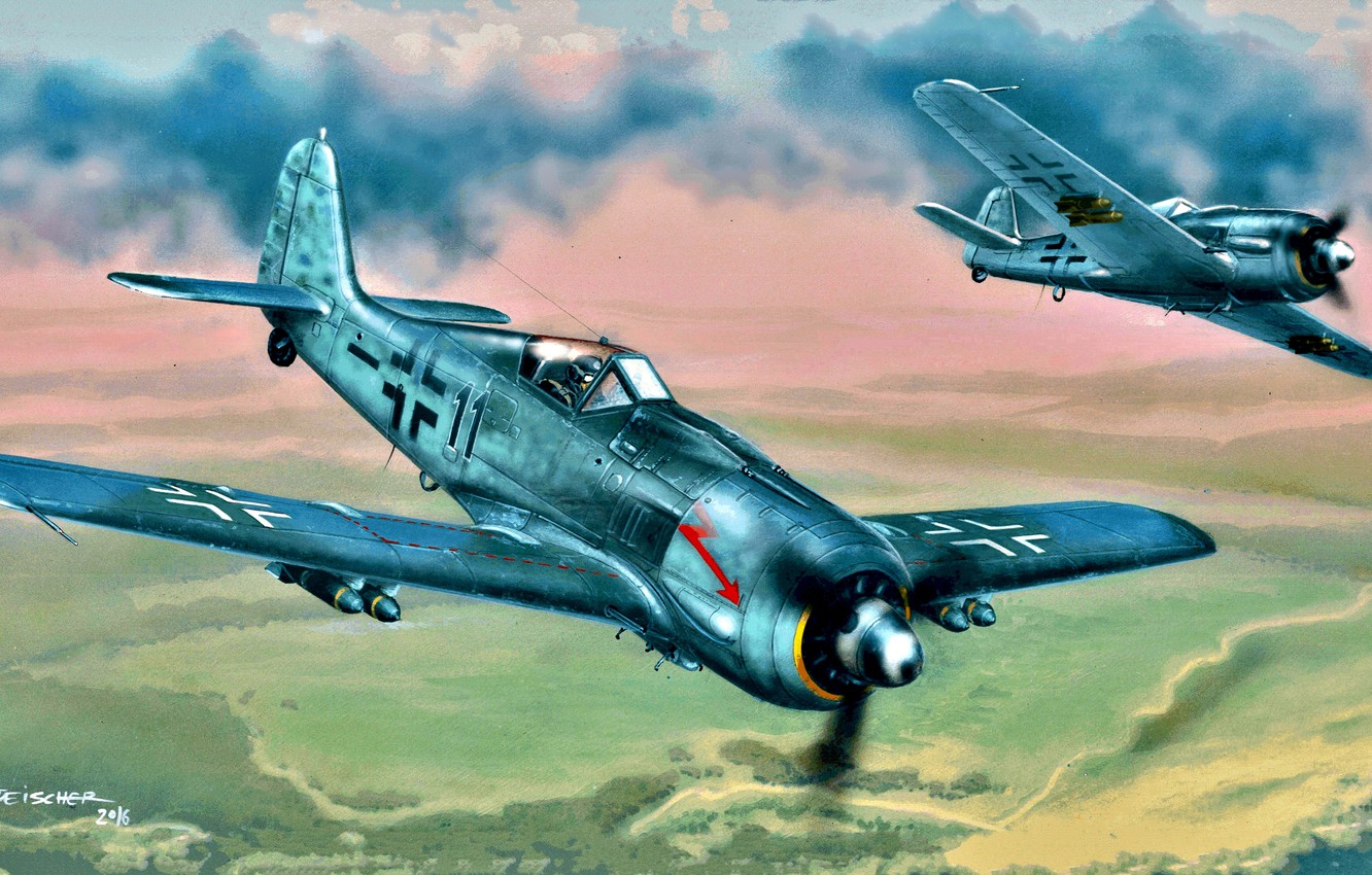 Wallpaper Germany Attack Air Force Fw Focke Wulf Bombs