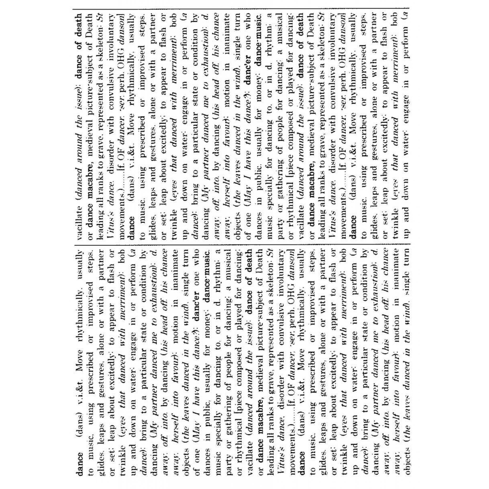 Dance Dictionary Background Sioux Jenneys Cut Out And