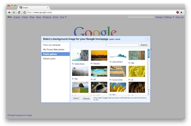 Your Google Background Is Now Set To A Custom Image