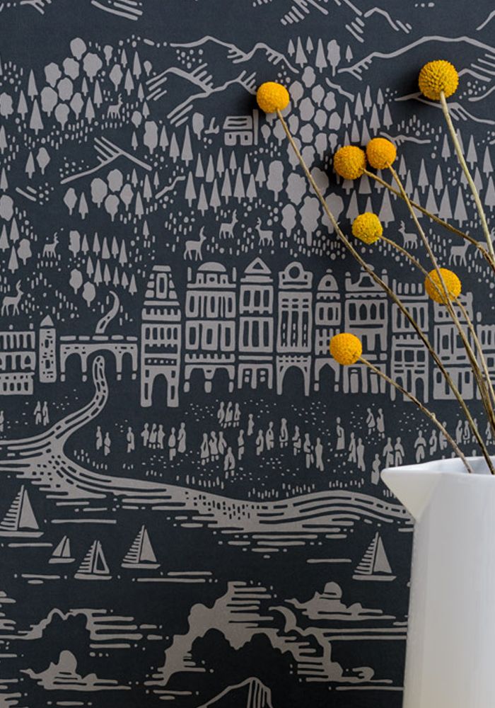 Wallpaper Province Graphite By Bold Noble At Bodie And Fou