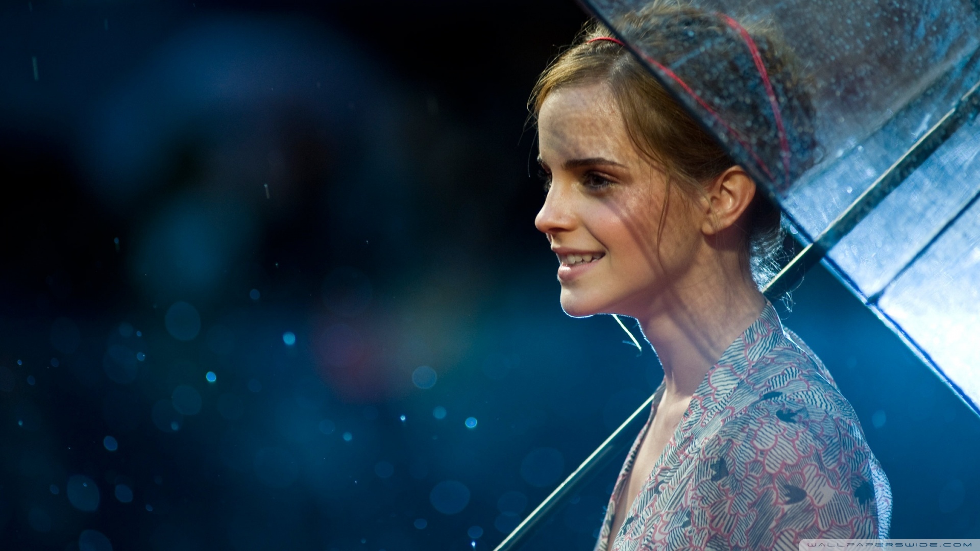 Emma Watson In The Rain Wallpaper
