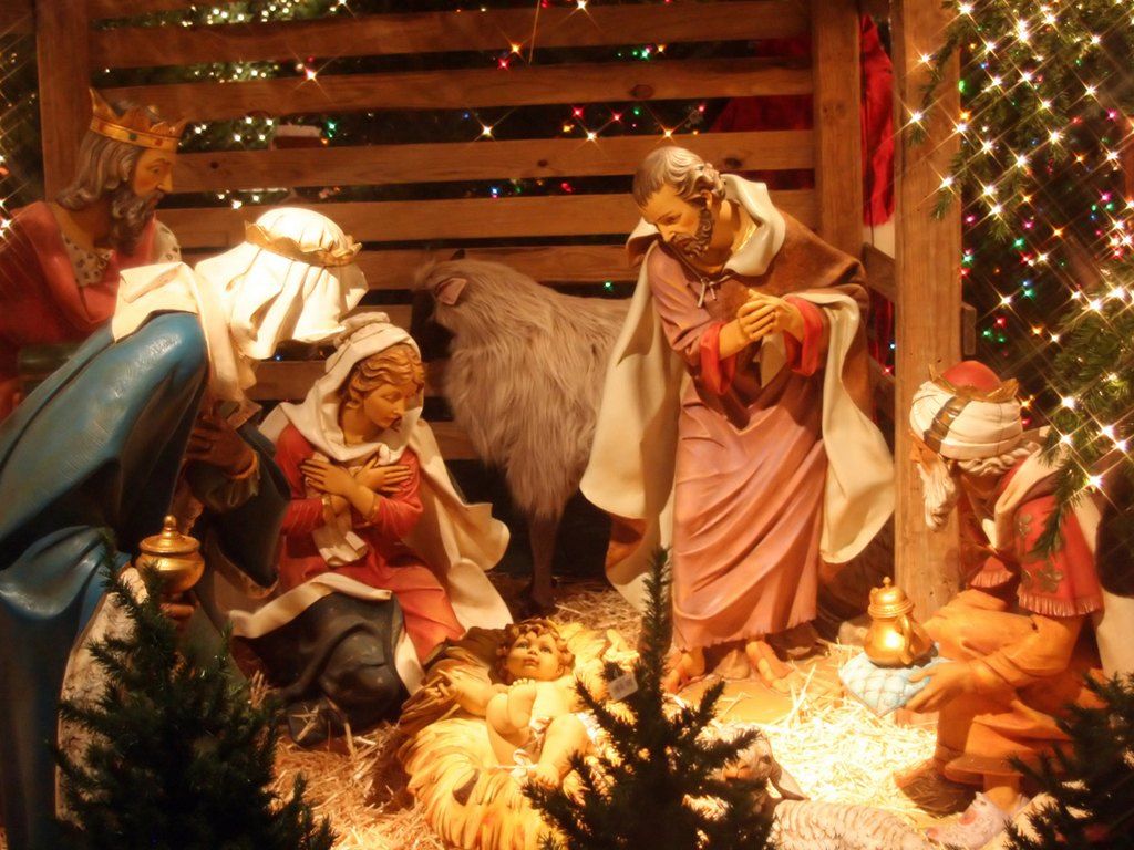 Holidays Christmas Nativity Desktop Background