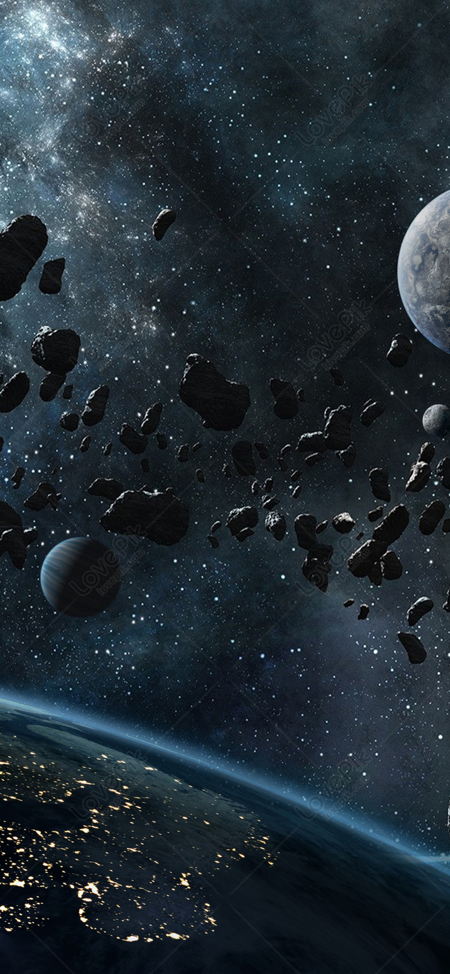 Meteorite Space Mobile Wallpaper Background Image