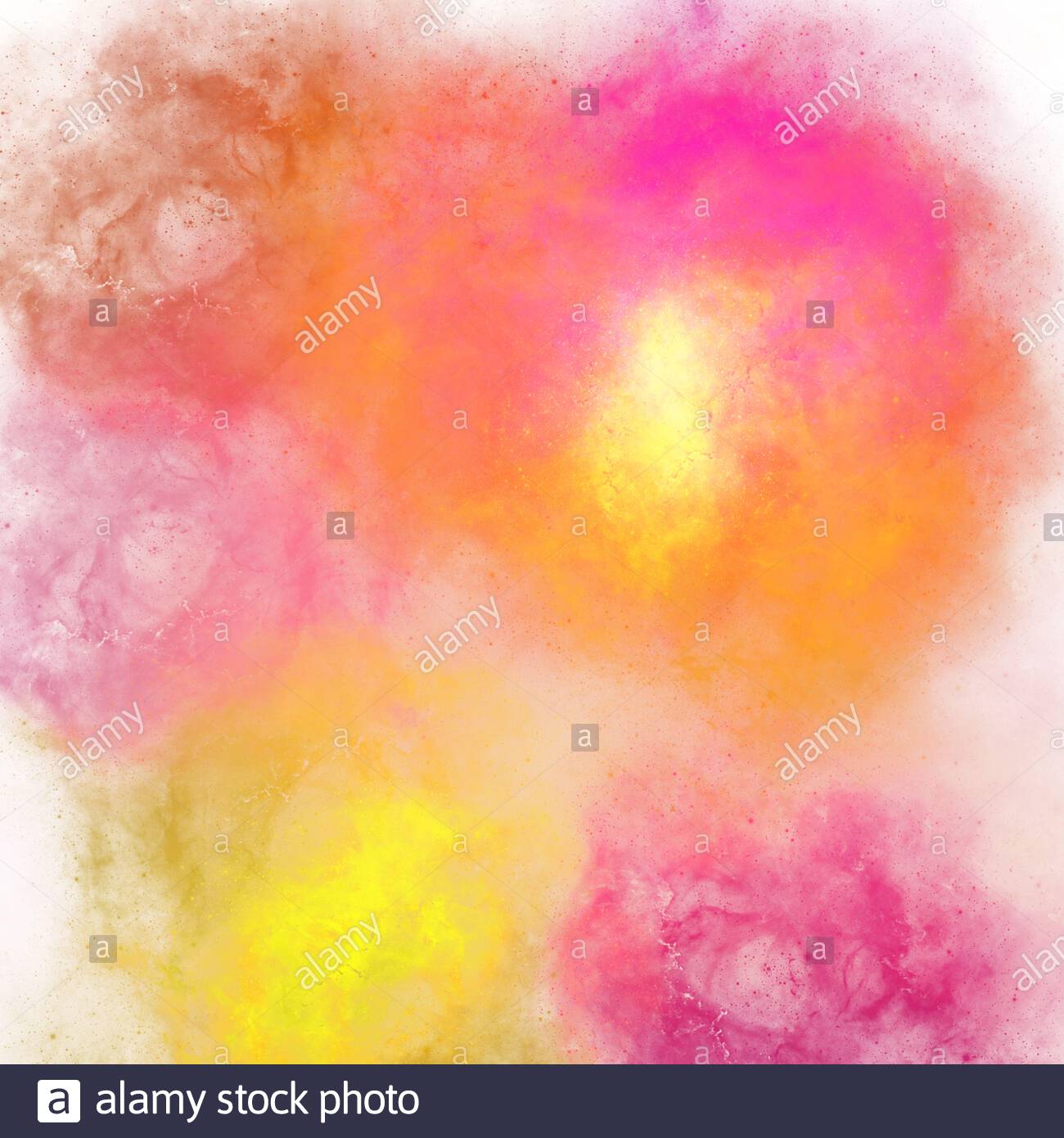 Red Pink Orange Yellow Spot Of Watercolor Paint Gradient Abstract