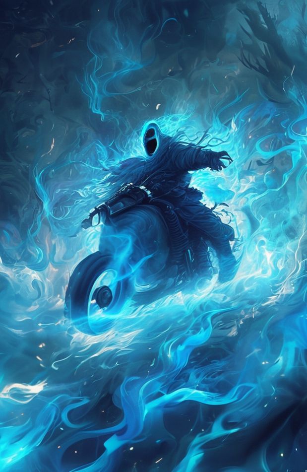 Blue Ghost Rider Wallpaper